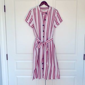 Loft Linen Blend Oversized Midi Dress